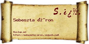 Sebeszta Áron névjegykártya