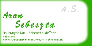 aron sebeszta business card